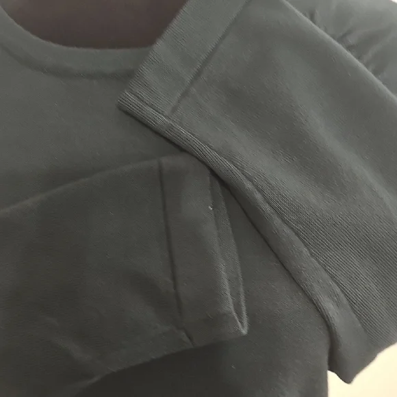 Calvin Klein Dark Green Puff Sleeve Sweater Dress - Picture 5 of 9